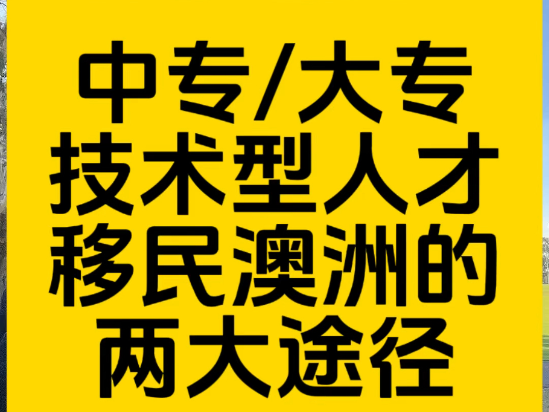 在澳洲读大专tafe毕业的技术型人才移民澳洲的两大途径哔哩哔哩bilibili