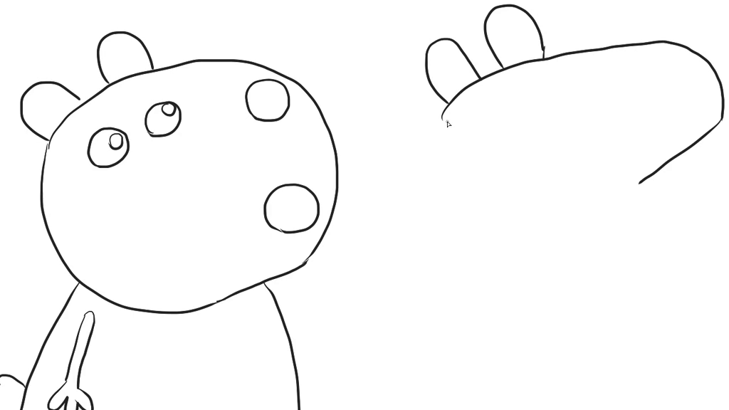 可爱的小猪佩奇与小羊苏西儿童卡通简笔画