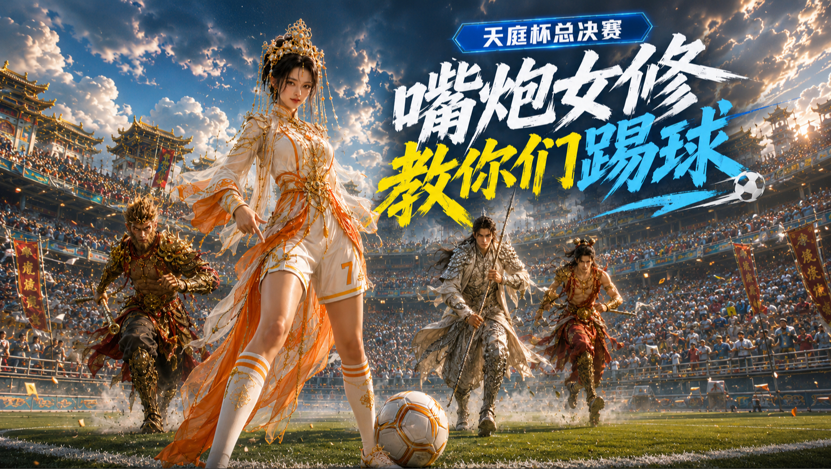 嘴炮女修：天庭踢球不请我？我不请自来
