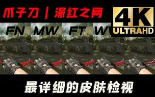 下载视频: 【CSGO】皮肤推荐【爪子刀 | 深红之网】，4K画质！持枪、持刀视角展示