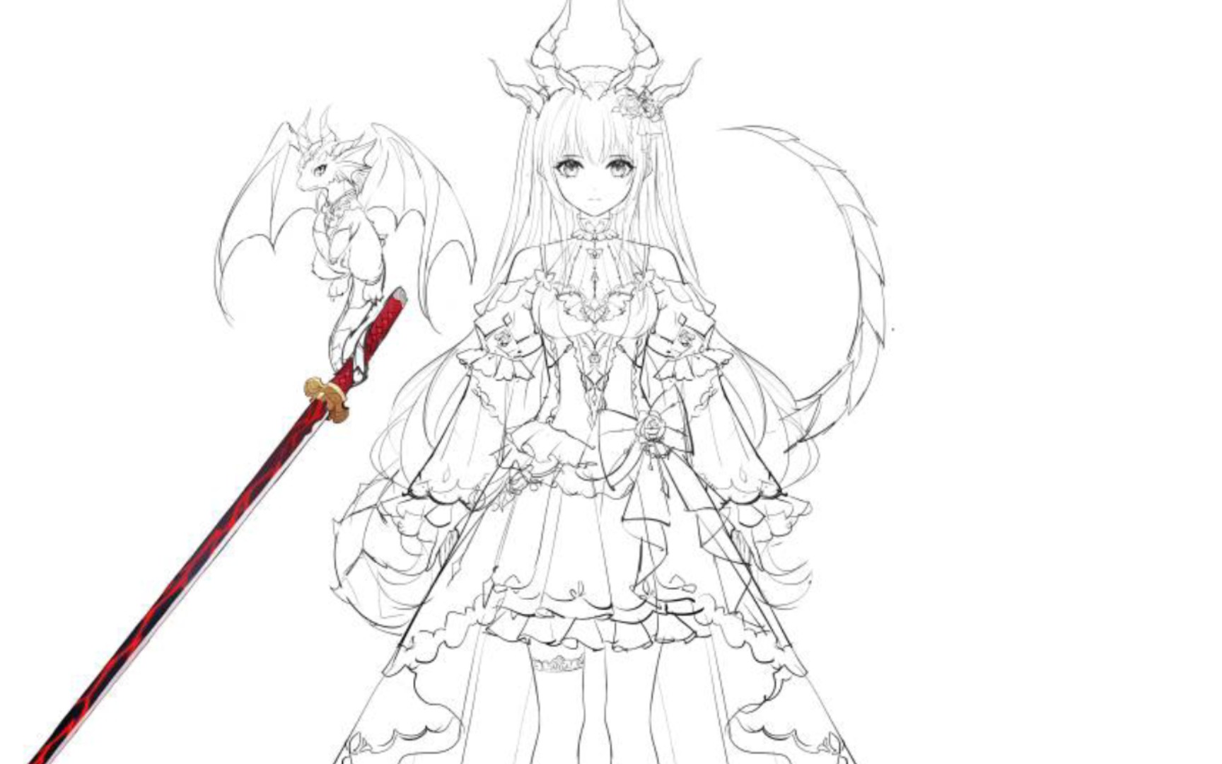 《龙族》上杉绘梨衣小怪兽龙化草稿