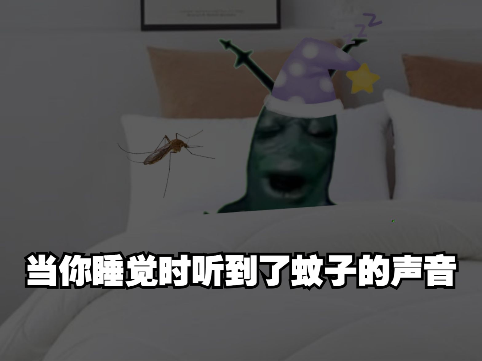 当你睡觉时听到了蚊子的声音