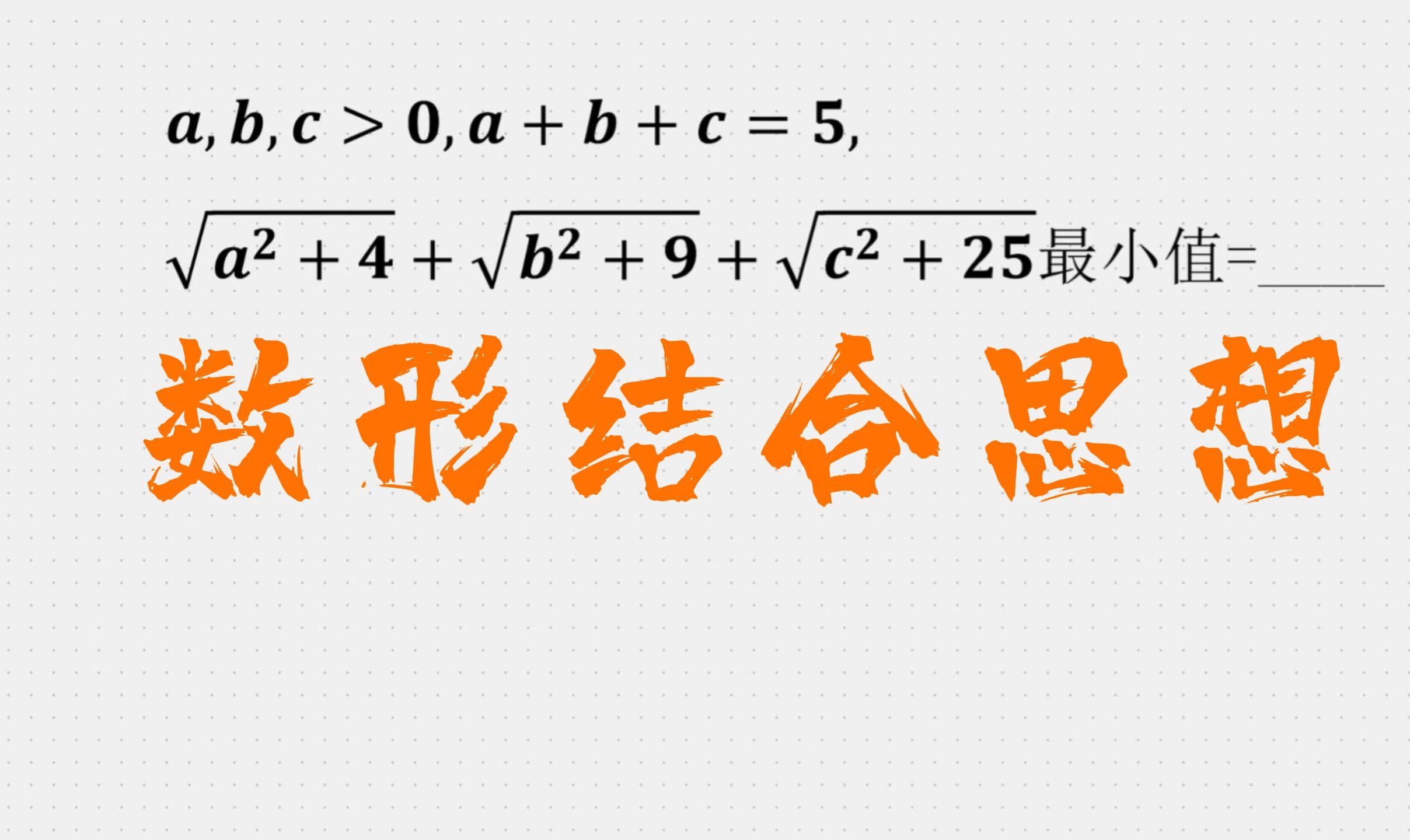 数形结合思想解代数式最值哔哩哔哩bilibili