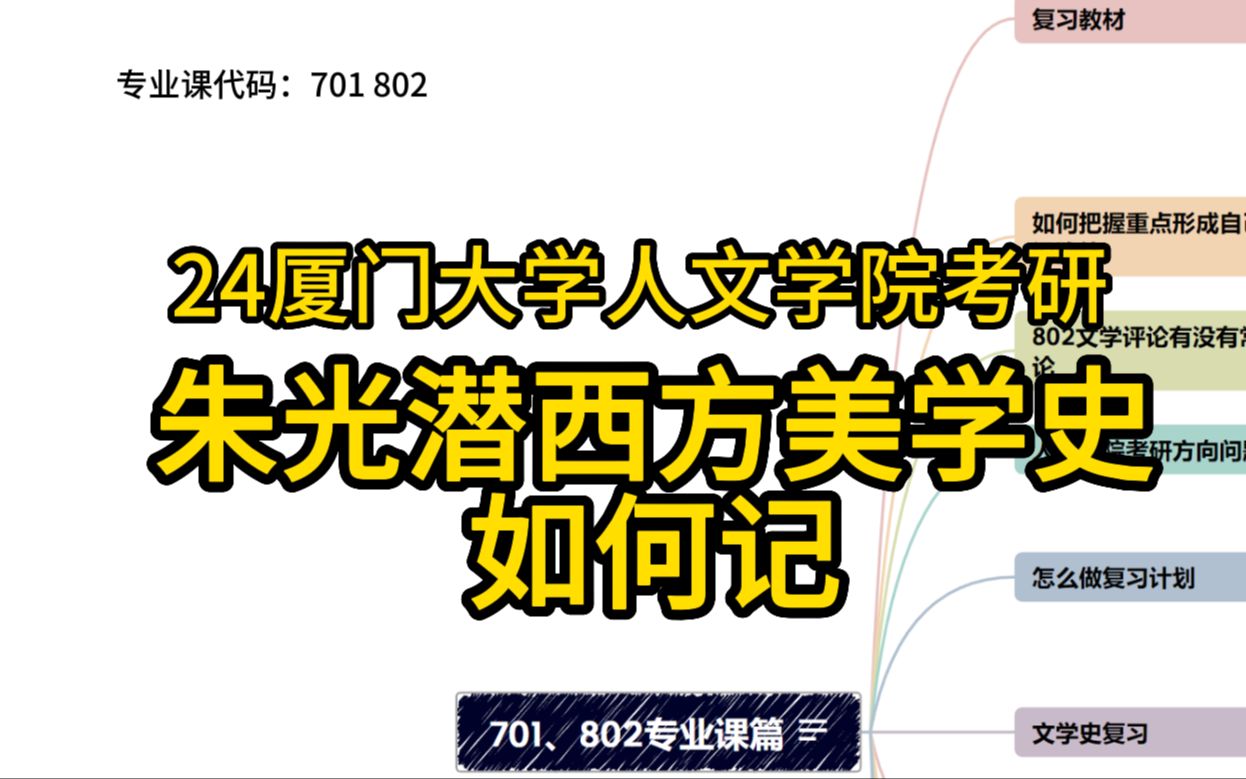 [图]24厦门大学人文学院考研：朱光潜西方美学史如何记？（701语言文学基础802文学理论与文学评论写作中文系文艺学中国古典文献学中国古代文学等）