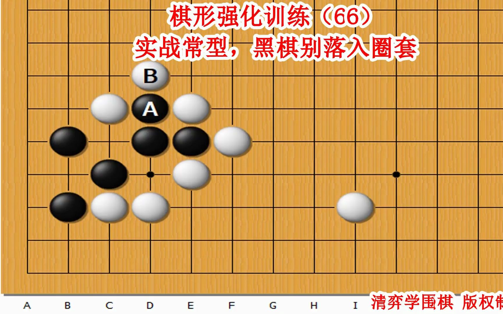 围棋实战强化训练棋形练习(66)实战常型,黑棋别落入圈套