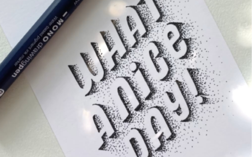 针管笔空心立体字_哔哩哔哩_bilibili