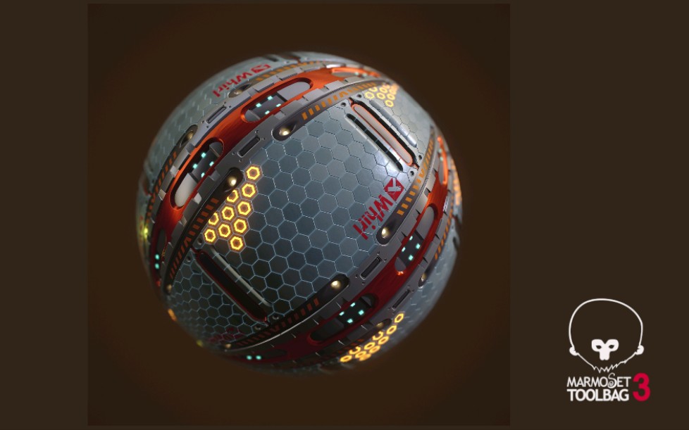 【自制展示】substance designer科幻风格材质球_哔哩哔哩 (゜-゜)つ