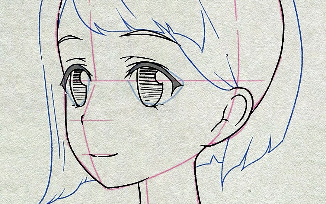 【kawaiisensei】侧脸画法 | 教你画美少女侧脸的万能比例定位法
