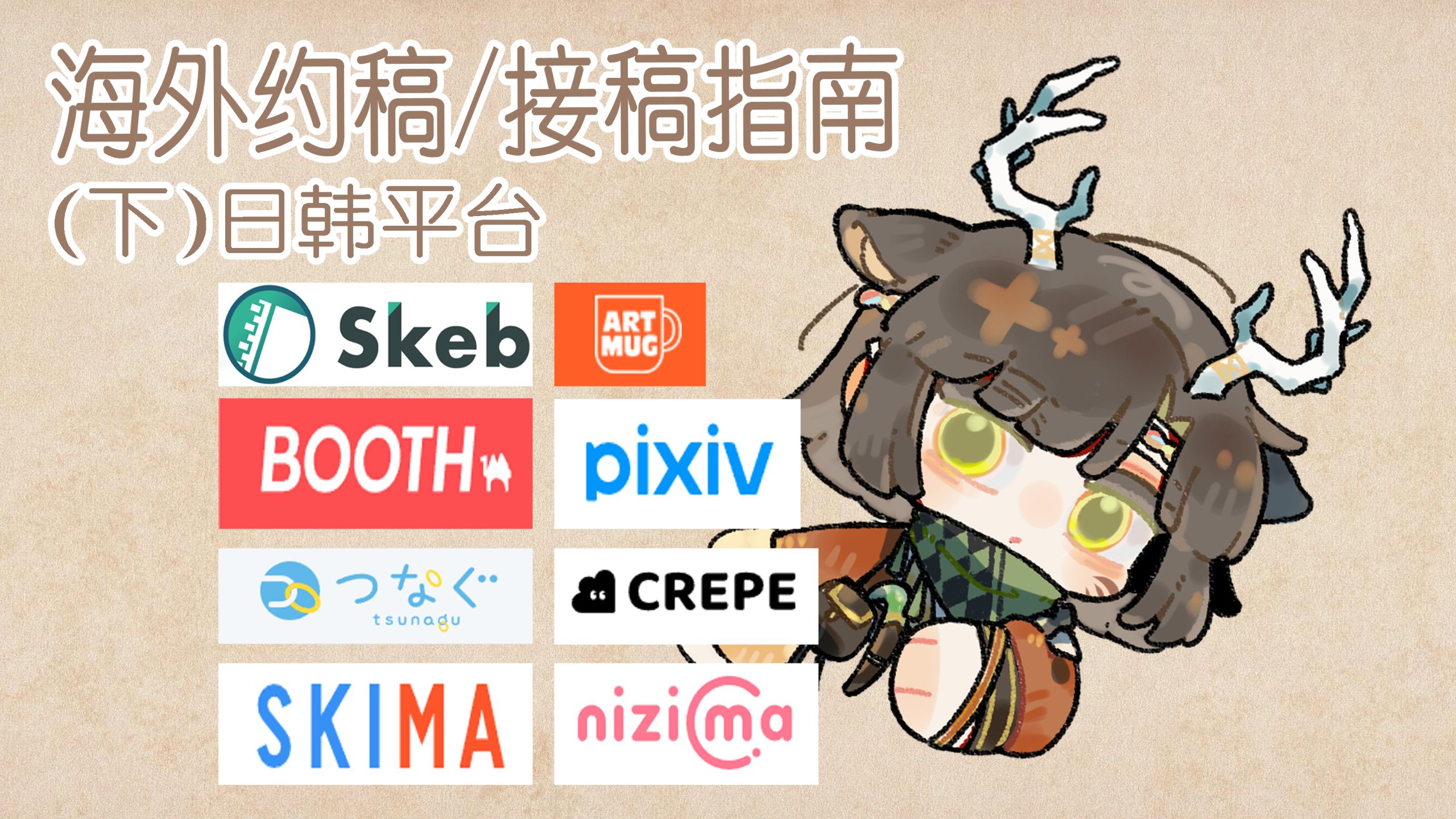 海外约稿/接稿指南（下）——关于日韩平台SKEB/BOOTH/ART MUG/PIXIV/CREPE/NIZIMA/SKIMA/TSUNAGU