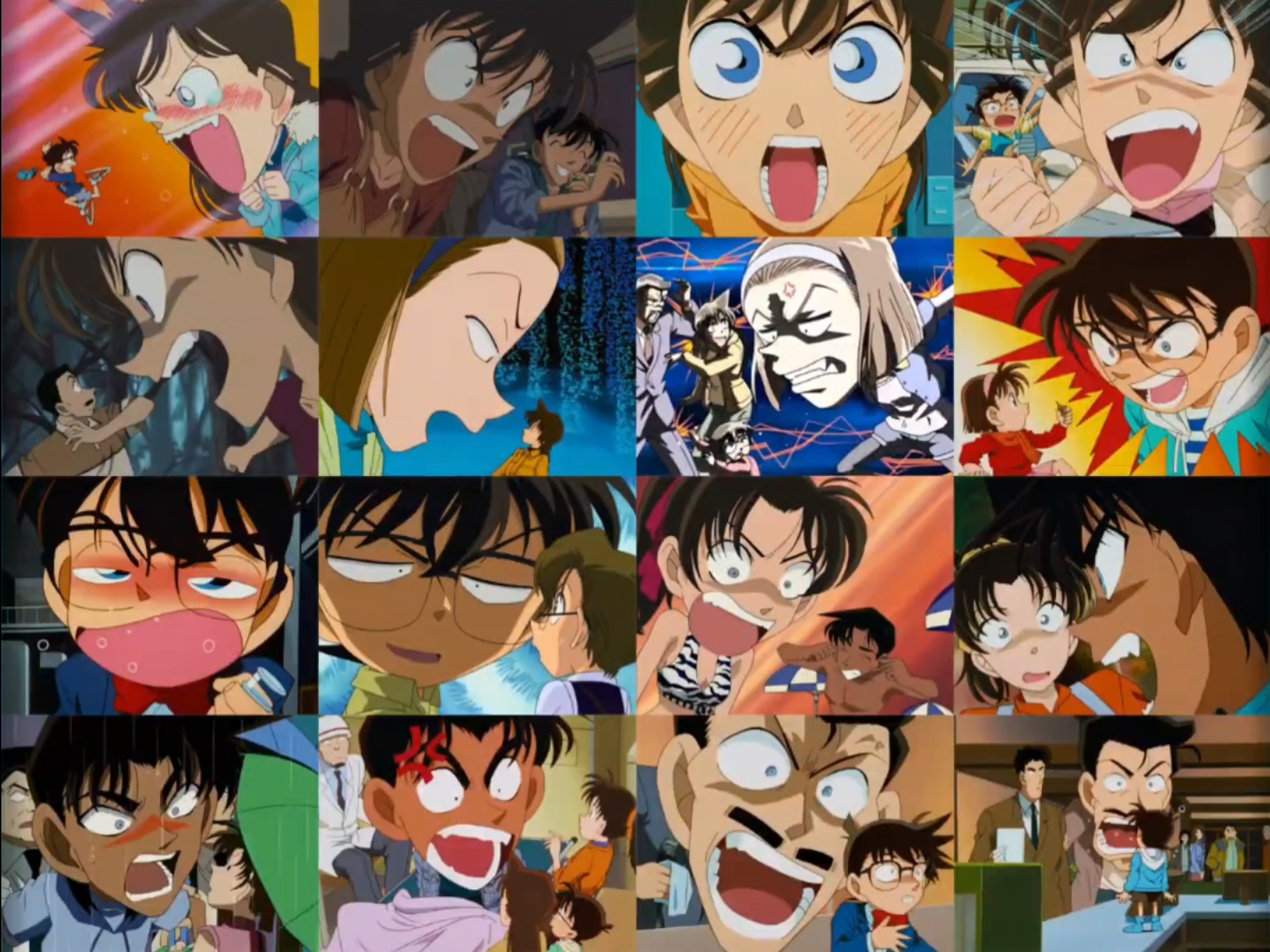 名柯里的大头表情,少年侦探团童年无忌