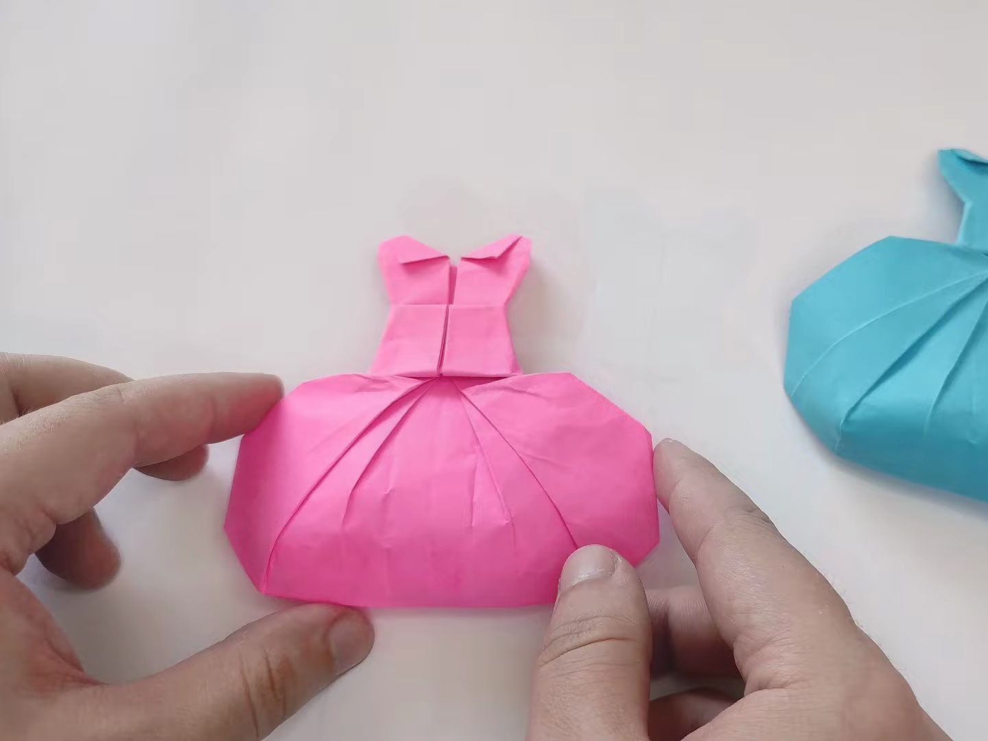 【origami library】裙子折纸教程origami lush dress