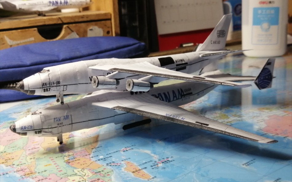 手工制作纸模型-美国世界货运安/an-124-100"鲁斯兰"运输机_哔哩哔哩