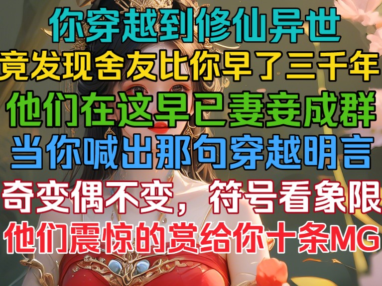 穿越异世,发现室友竟比你早了三千年,他们在这早已妻妾成群,儿孙满堂,当你喊出那句经典名言,奇变偶不变,符号看现象,他们震惊的赏给你十条MG...