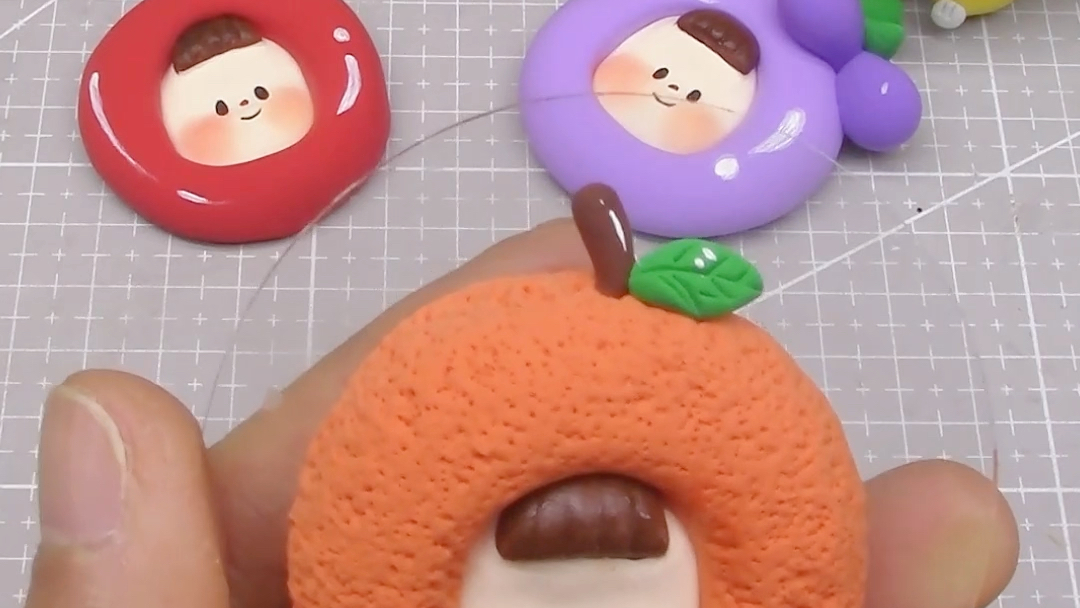 超简单的粘土橙子多多妹手工教程92