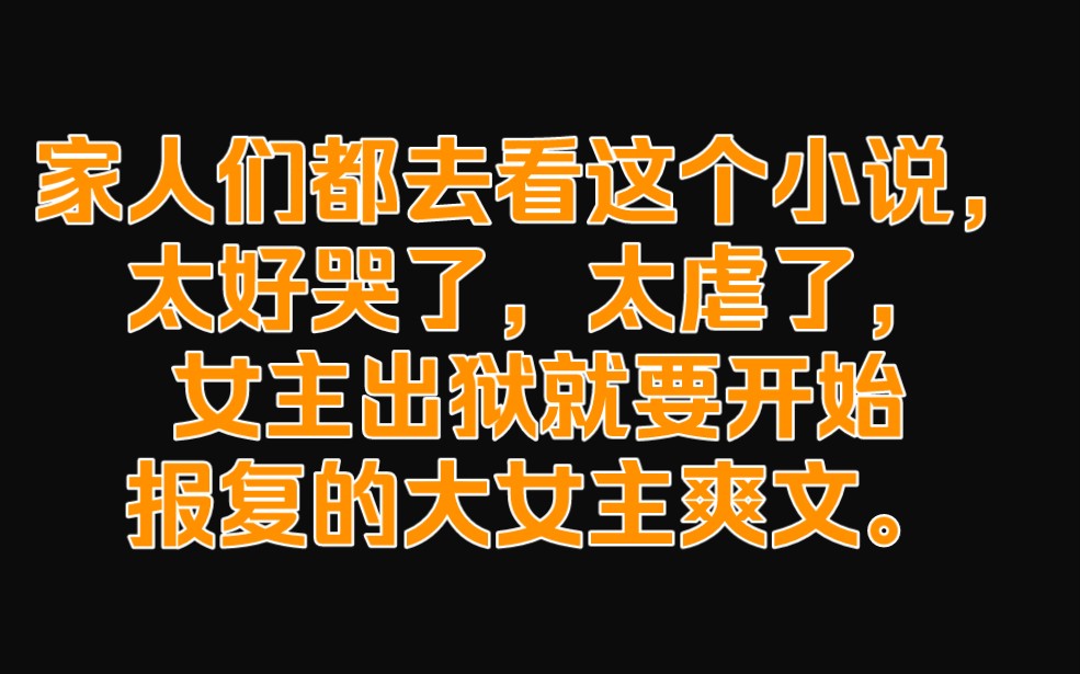 家人们都去看这个小说,太好哭了,太虐了,女主出狱就要开始报复的大女主爽文.哔哩哔哩bilibili