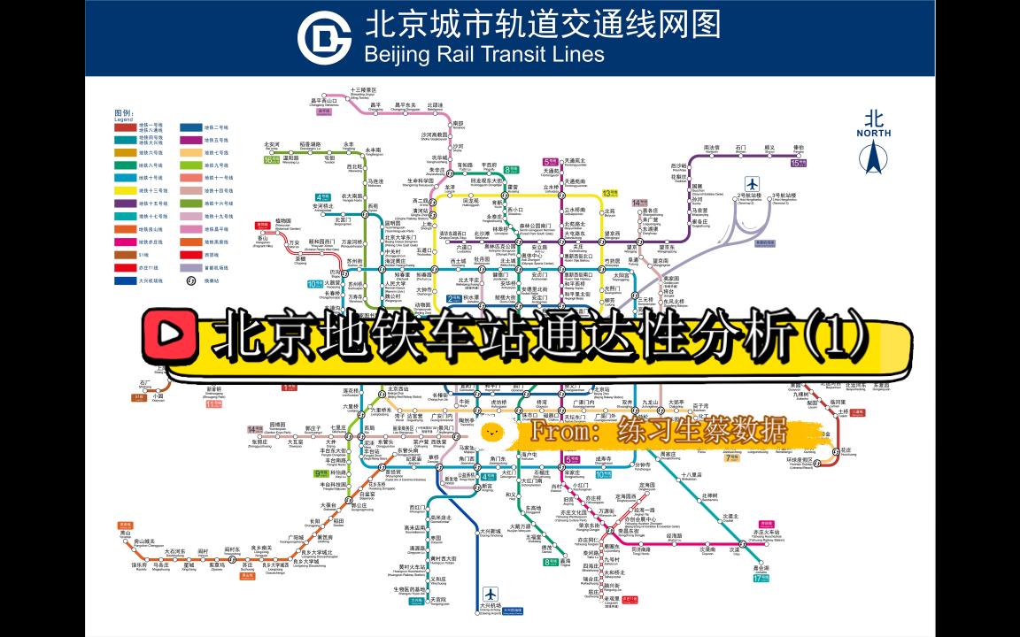 【北京地铁】【数据分析】让数据告诉你,谁是北京最便捷的地铁站?哔哩哔哩bilibili