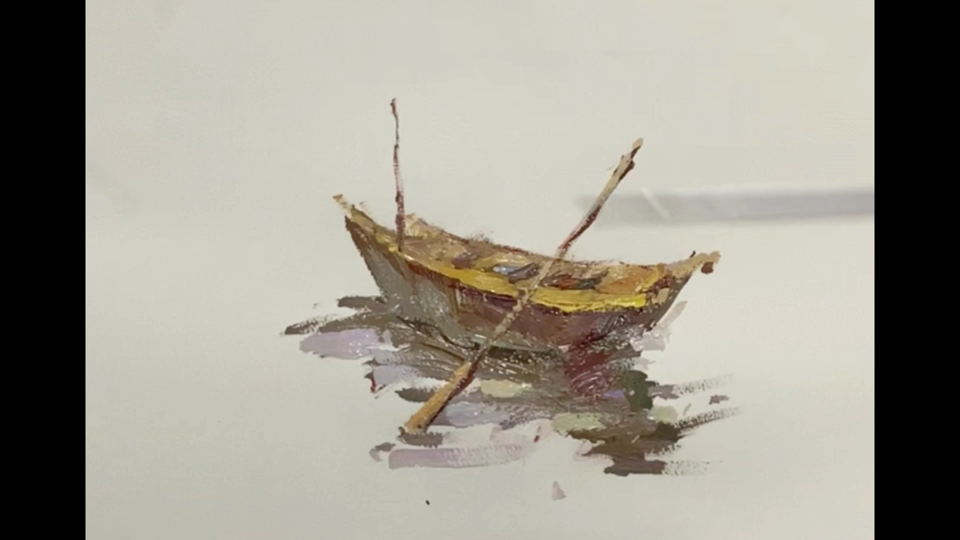 高考美术色彩风景局部示范教程-船_哔哩哔哩_bilibili