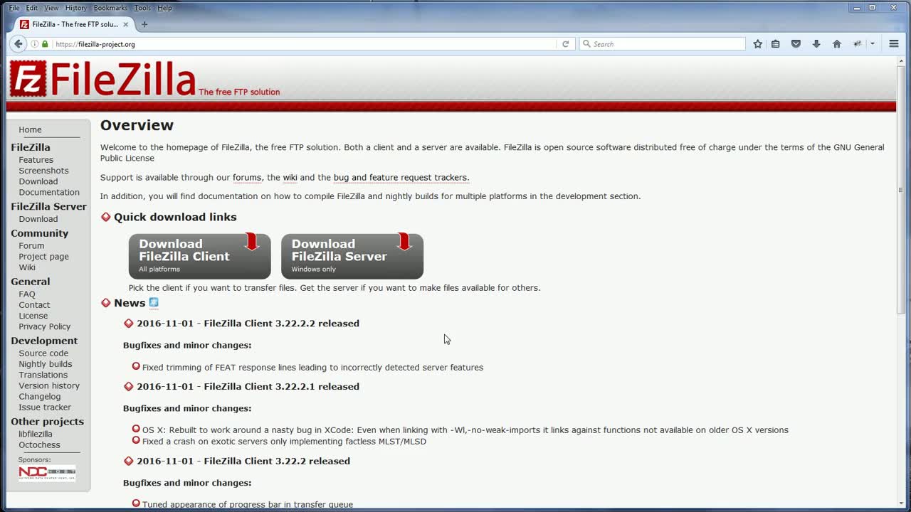 开源的FTP服务器全套解决方案--FileZilla