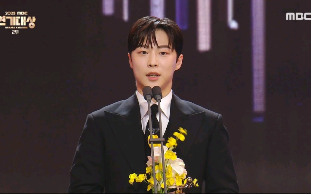 【裴仁爀/中字】231230 mbc演技大赏 获奖感言cut