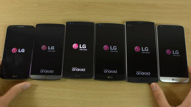 LG家族速度比拼！ G5 vs V10 vs G4 vs G Flex 2 vs G3 vs G2