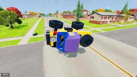 BATIDA DE CARRO LEGO A 299KM/H // BEAMNG DRIVE #beamng