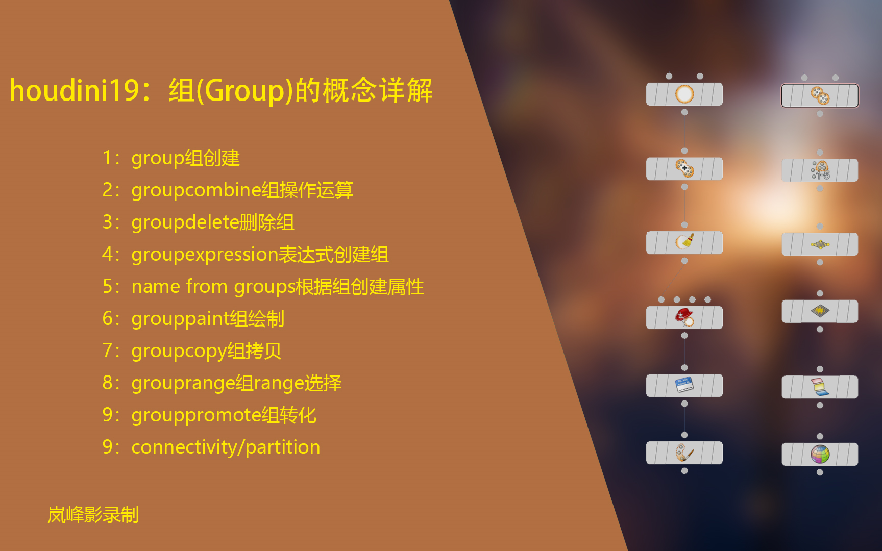 002:houdini19组(Group)的概念详解(附connectivity和partition节点)哔哩哔哩bilibili