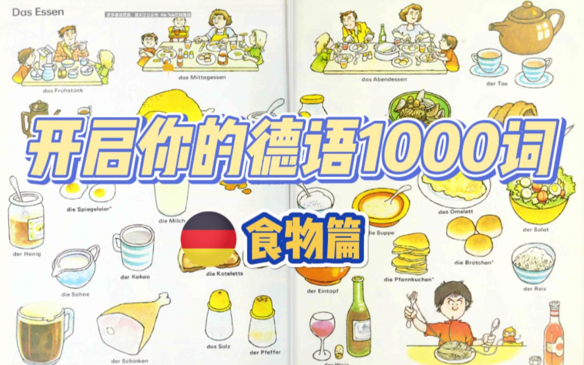 【德语人必备图解词典】刷爆1000词:食物篇哔哩哔哩bilibili