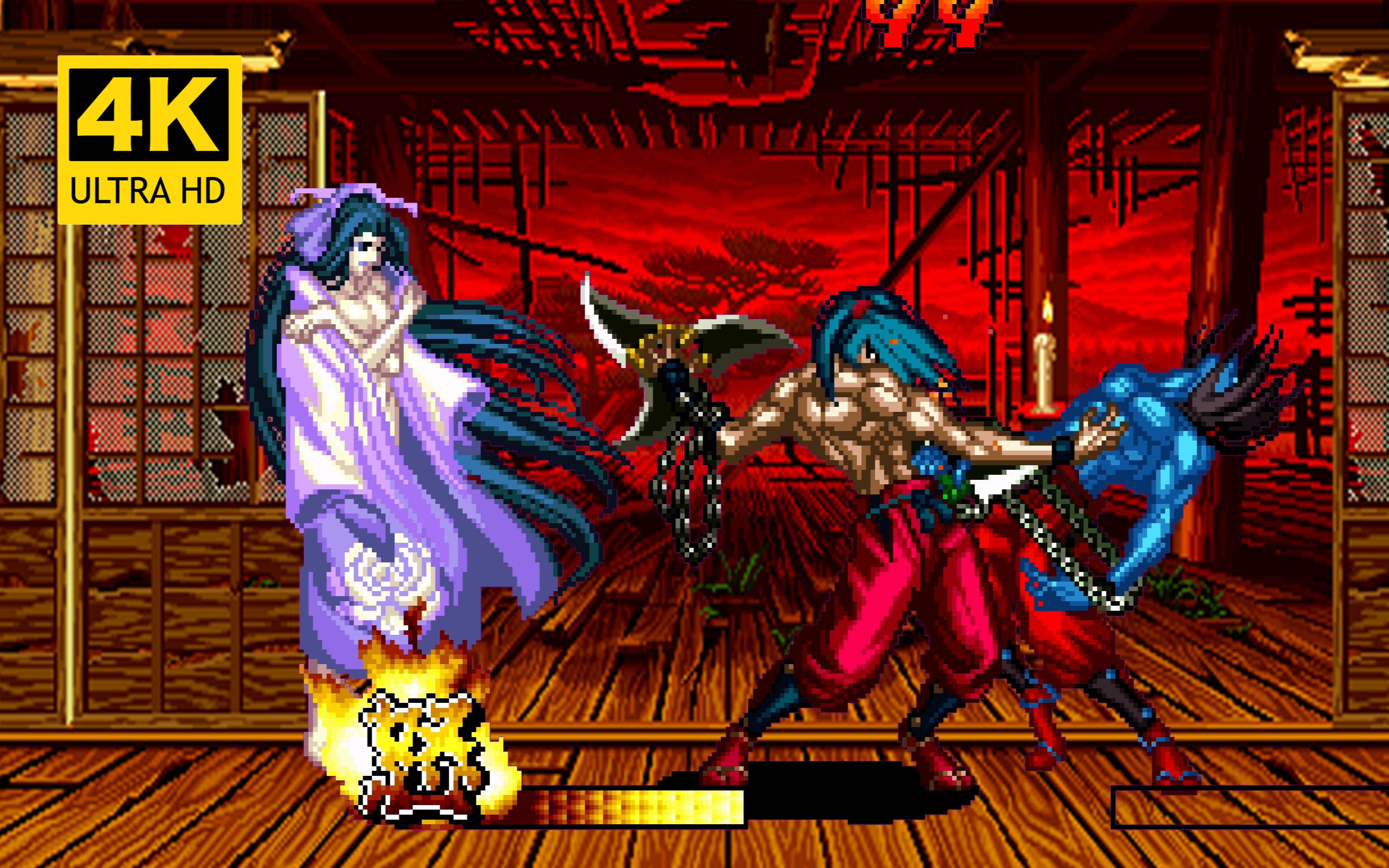 【4k】侍魂3 斩红郎真红剑 全怒必杀展示 街机 neogeo samurai