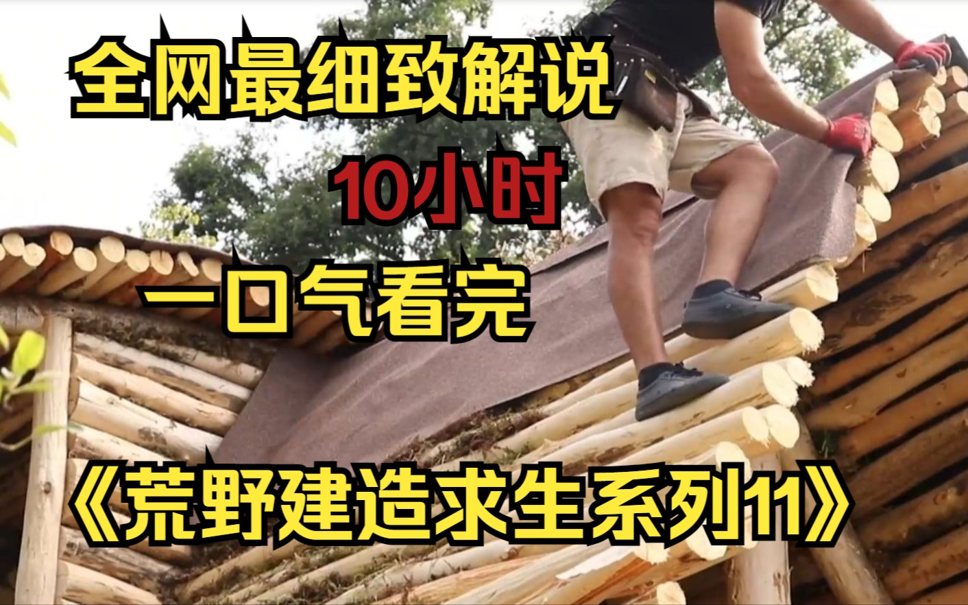 [图]【10小时】一口气看完《荒野建造求生系列11》9999部，看大神如何荒野变豪宅!助眠神视频，很少有人能坚持看完！