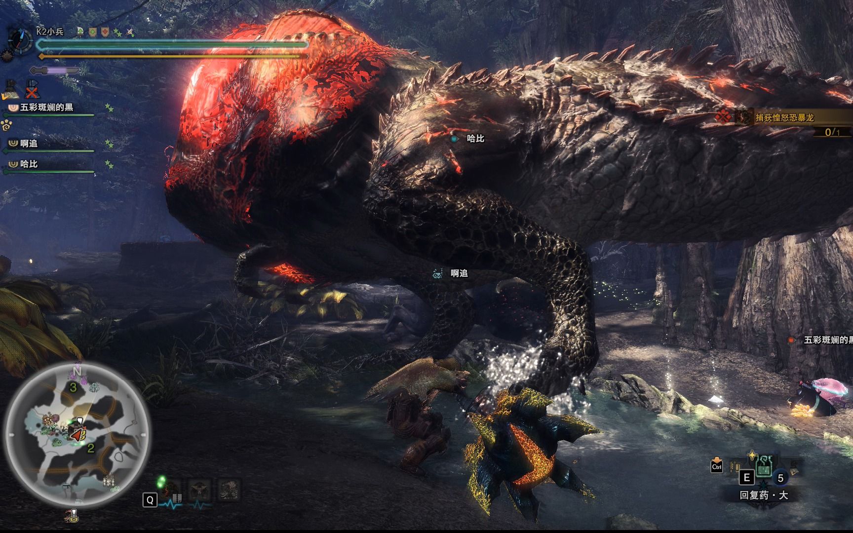 小兵怪物猎人世界锤子日记006 大师惶怒恐暴龙