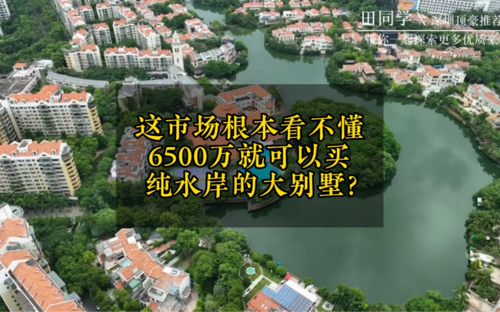 深圳这个市场根本看不懂 6000多万就可以买纯水岸的别墅 你敢相信吗?哔哩哔哩bilibili