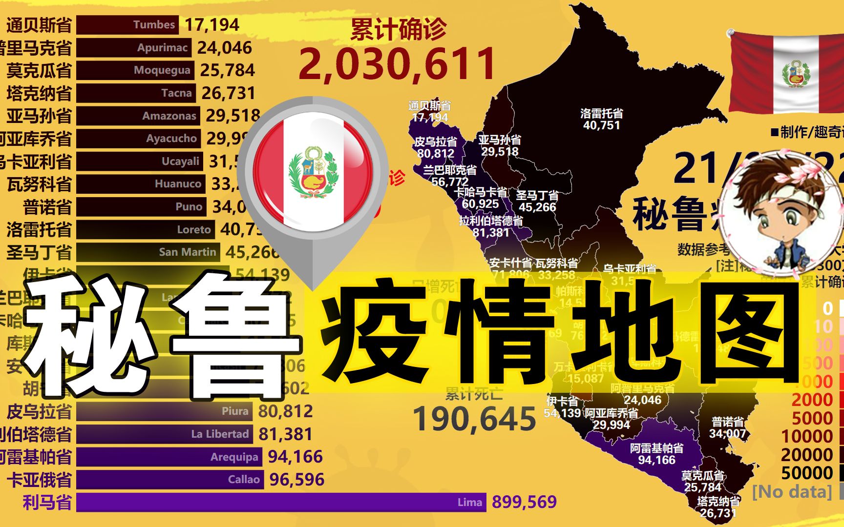 首都区域和附近又是出奇的高!秘鲁疫情地图,累计确诊回顾