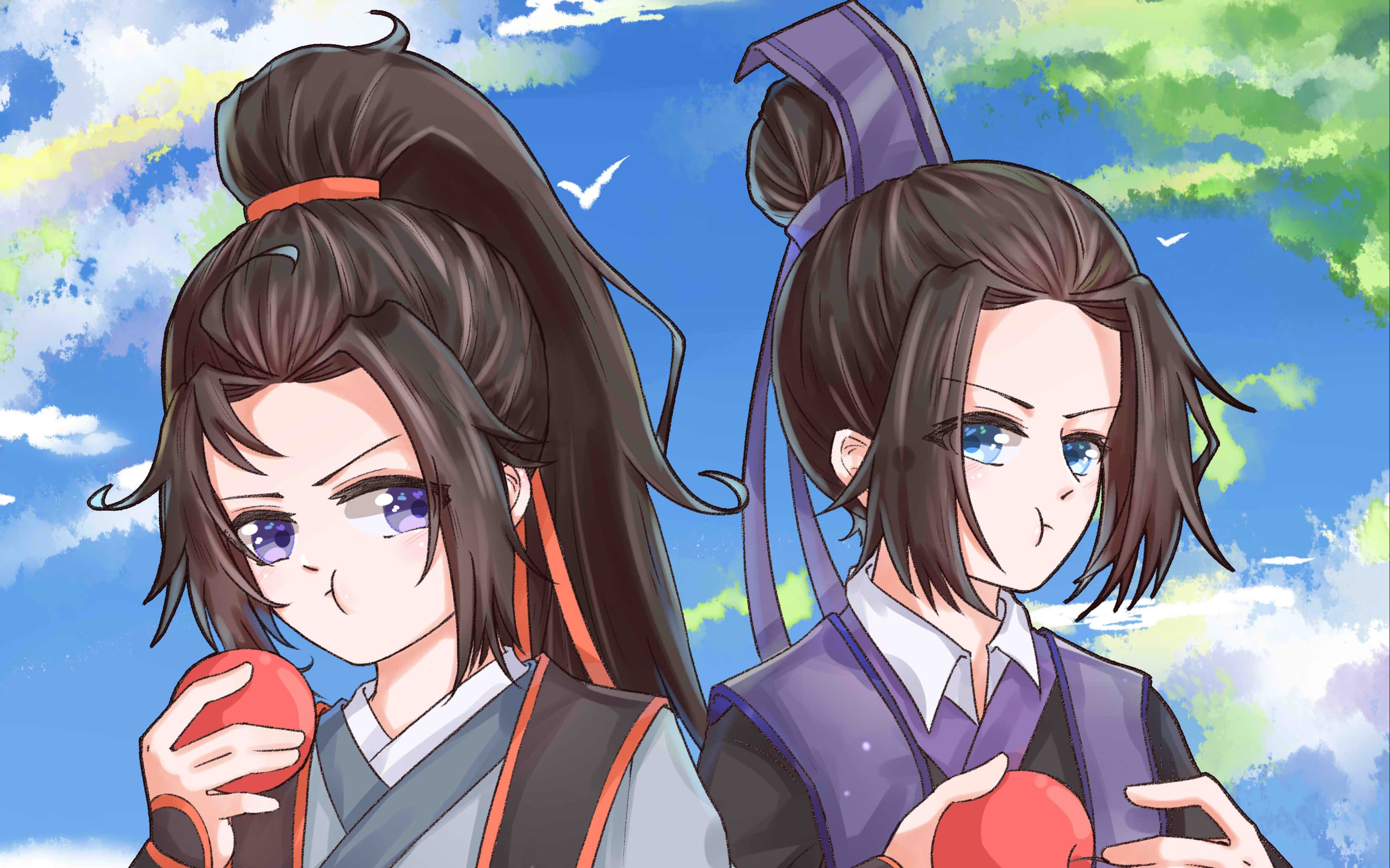 {板绘过程}云梦双杰_哔哩哔哩 (゜-゜)つロ 干杯~-bilibili