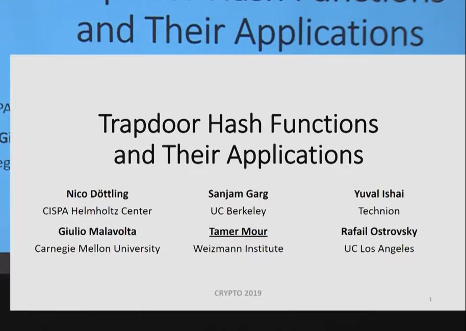 DGI+19 Crypto  Trapdoor Hash Functions and Their Applications哔哩哔哩bilibili