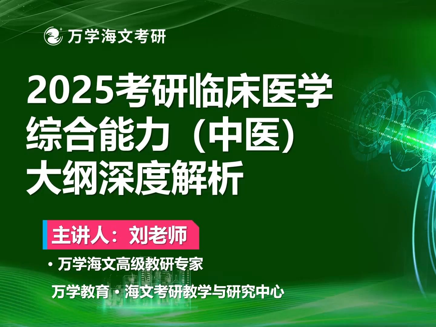 [图]2025万学海文考研中医综合考纲变化重点模块解析抢先版~