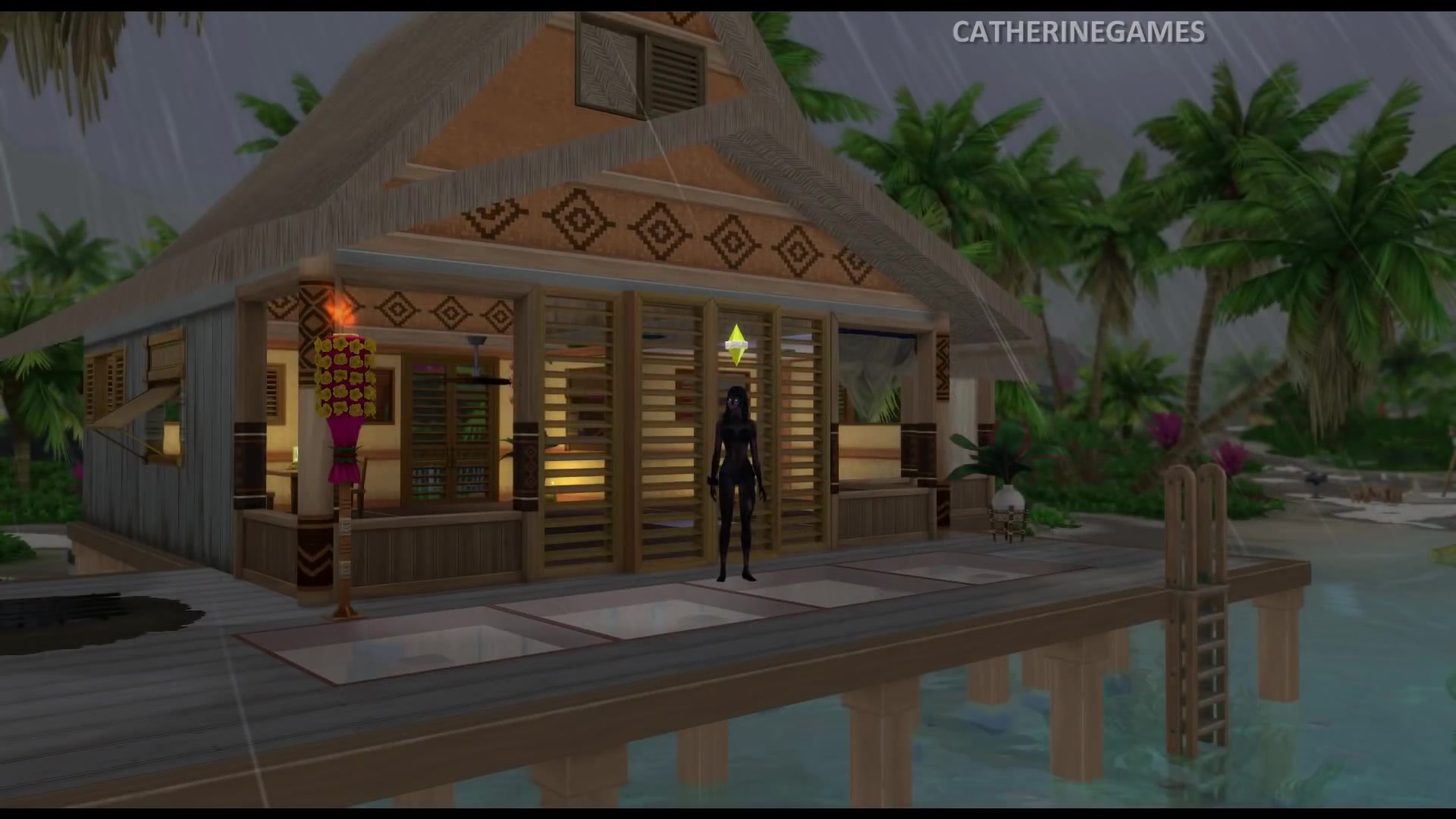 sim4国语海岛生活part5一起布置不用水电的房子