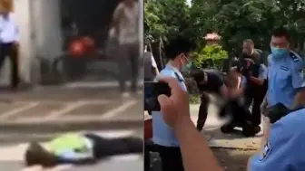 Скачать видео: 广东茂名一交警执勤时遭男子当街砍伤后牺牲，官方：嫌犯已被抓获