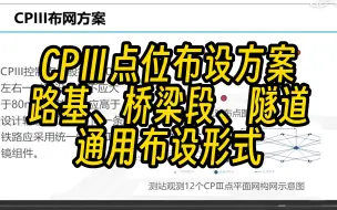 Download Video: CPⅢ高速铁路精密控制网，CPⅢ点位的布设形式，在路基、桥梁、隧道段如何体现，你知道吗？#工程测量培训 #高速铁路精密控制测量 #测量员 #全站仪培训 #交通强