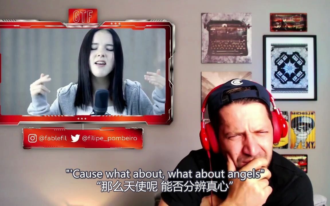 [图][中字] 反应 | Not about angels (Birdy Cover) - Daneliya Tuleshova 表情帝Fable反应视频