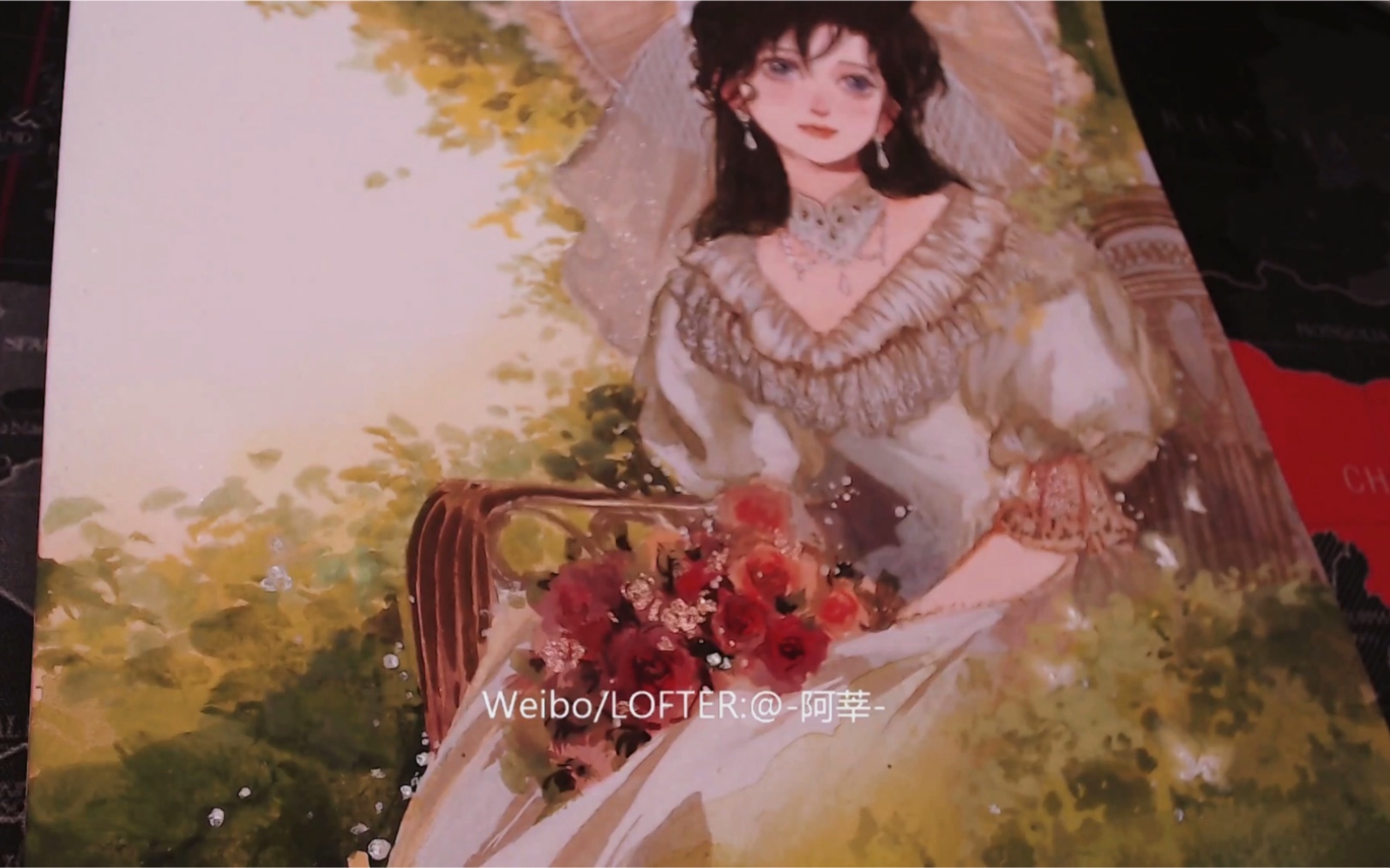 【阿莘】手绘 / 白蔷薇 / 婚纱小兰_哔哩哔哩_bilibili