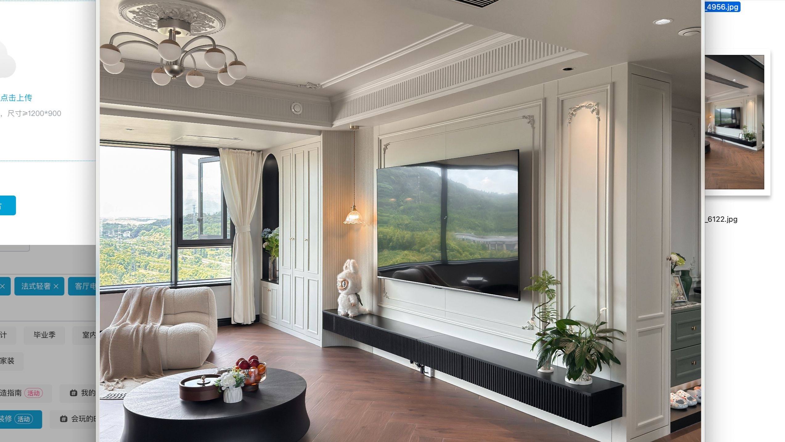 新家毕业啦,分享下电视背景墙设计