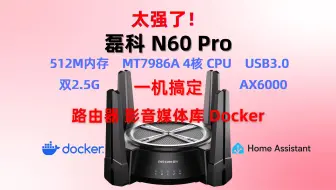 太强了！路由器出厂OpenWrt，双2.5G，4核2GHz，USB3.0，磊科N60 Pro，512M内存可硬改2G，AX6000速率