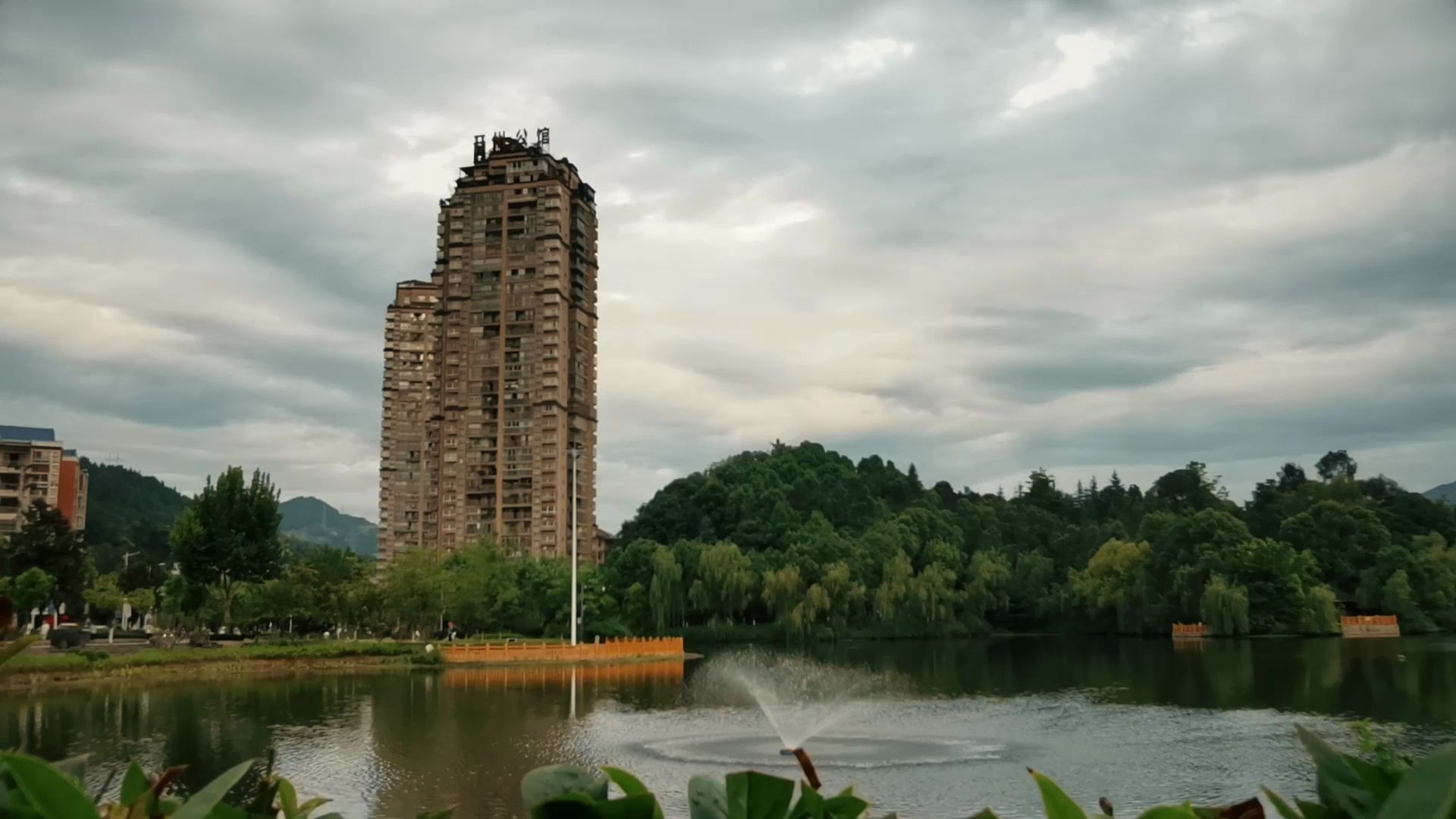 月潭公园晨曲,手机拍摄,开州月潭公园