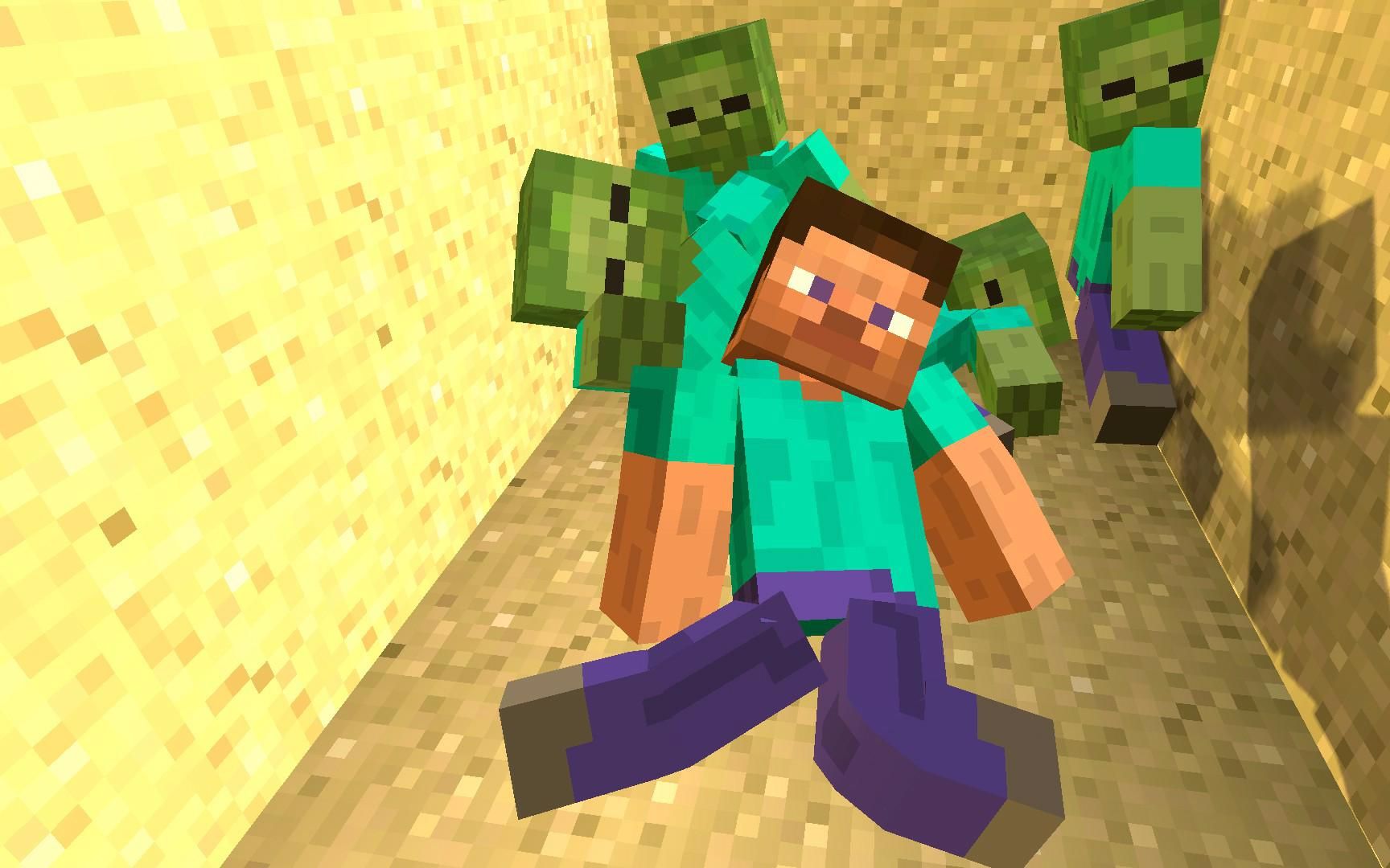 gmod游戏史蒂夫居然在僵尸老巢睡觉