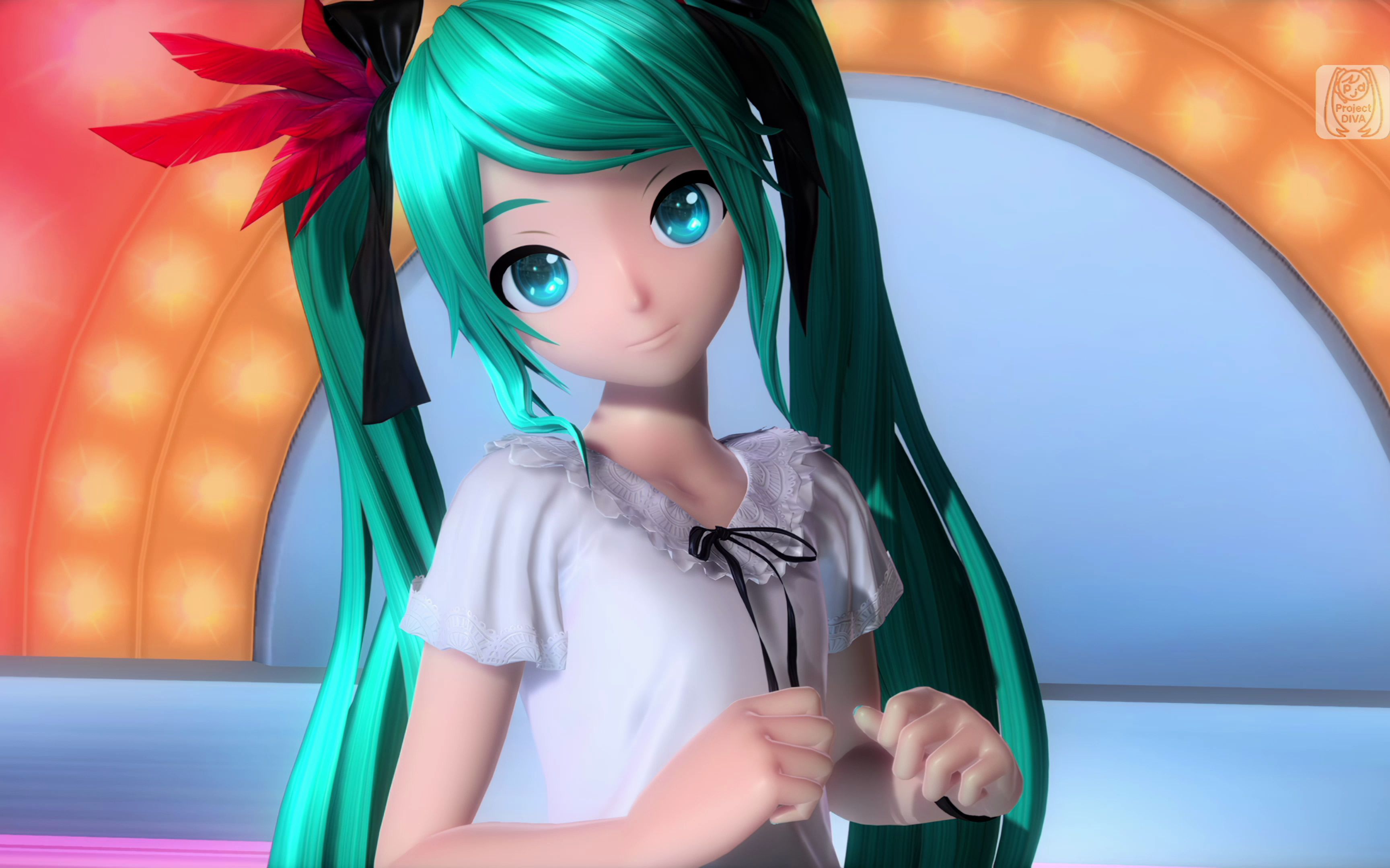 初音ミク 「melt」 「メルト」 4k 中日字幕 project diva arcade