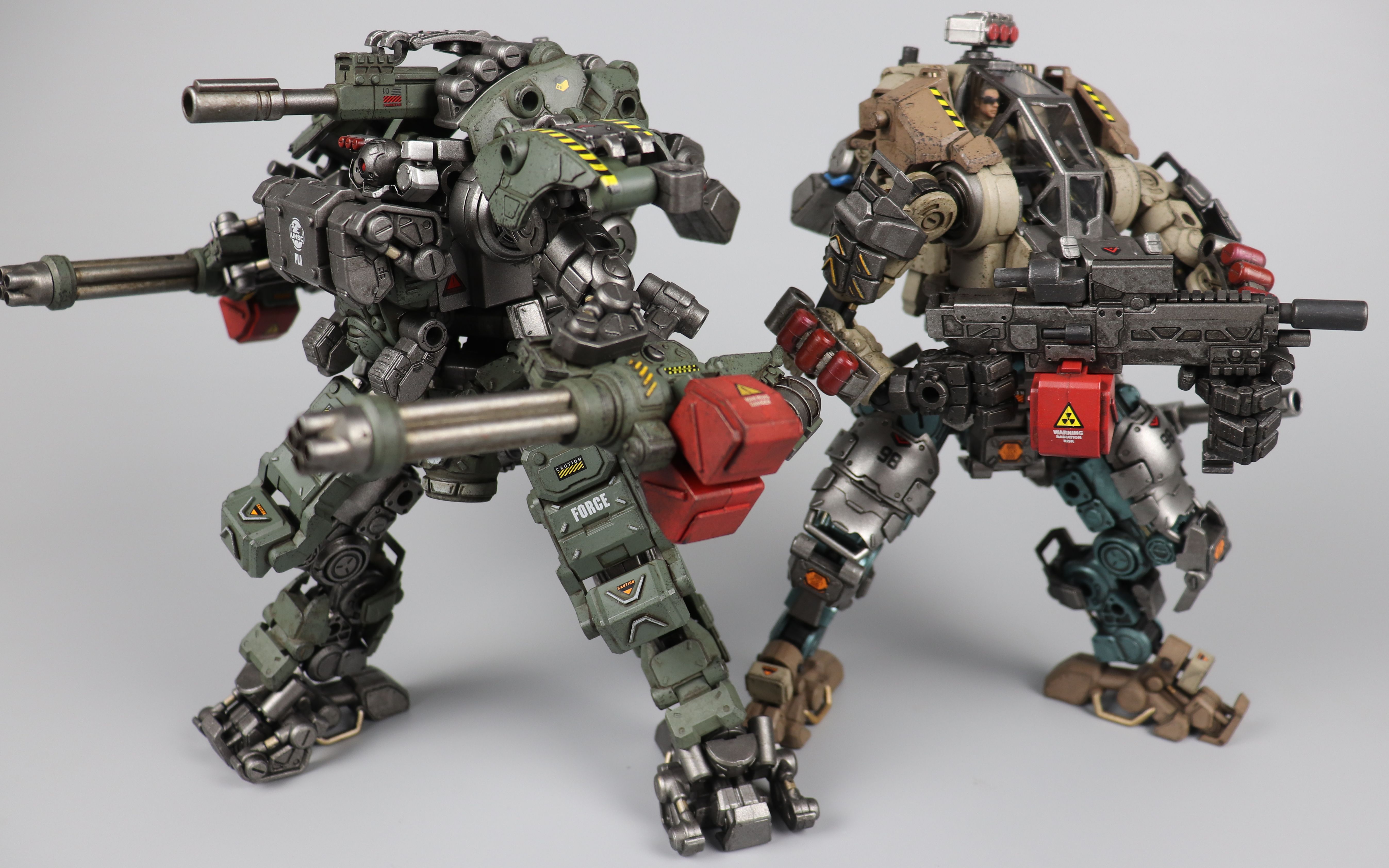 【开盒分享】joytoy暗源 钢骨h04型速攻机甲/h05型重火力机甲_哔哩