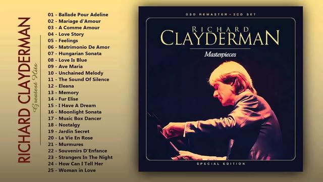 [图]理查德克莱德曼钢琴曲合集一个半小时90分钟 Richard Clayderman