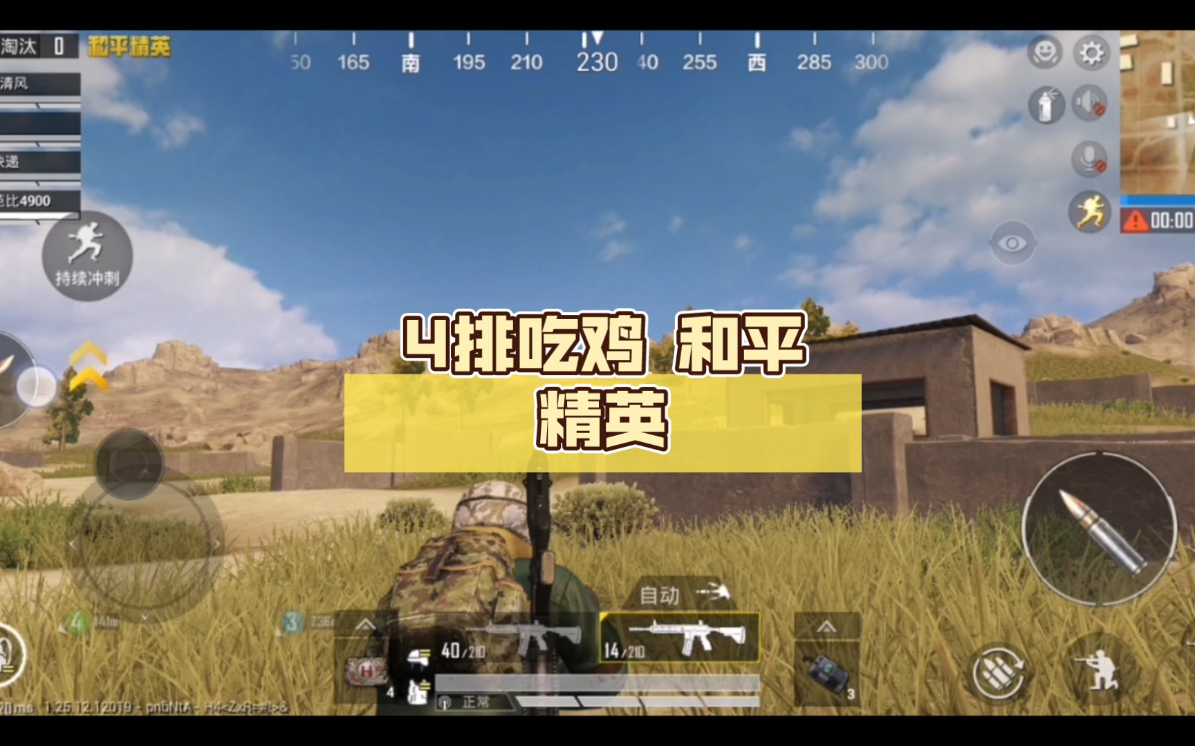 4排吃鸡 和平精英