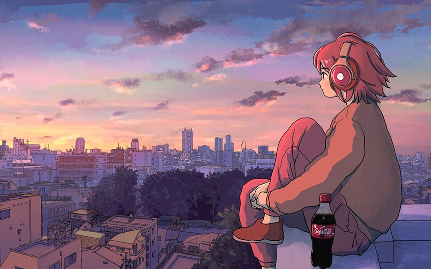 日本人物插画师森田ぽも的一组小清新又不失个性的人物插画,色彩浓郁