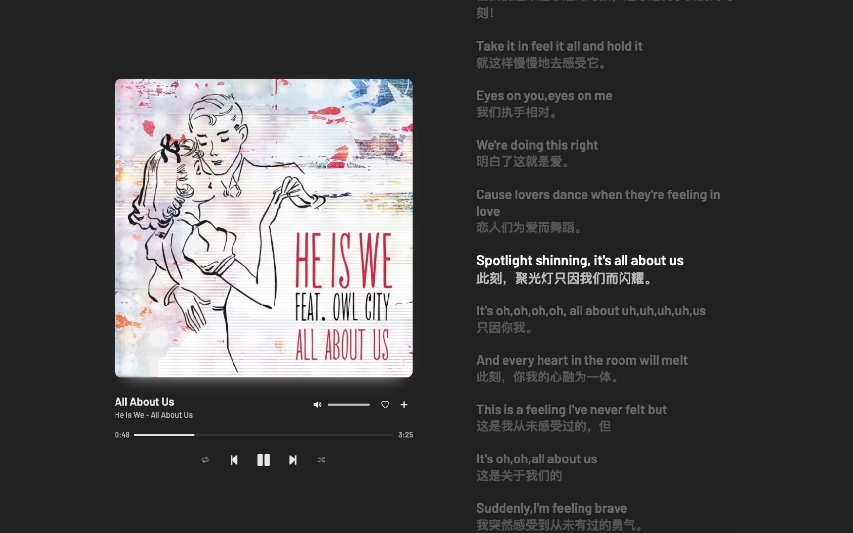 [图]日推歌单｜“握紧我的手，让我教你跳这一曲”｜《All About Us》